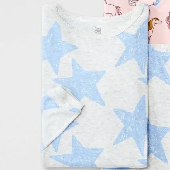 Carter's Just One You -Girls Star 100% Cotton T-Shirt Pullover Pajama Size 7 - Picture 5 of 5
